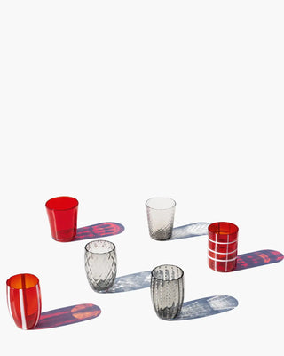 Zafferano Melting Pot box of 6 assorted glasses Zafferano Red Gray - Buy now on ShopDecor - Discover the best products by ZAFFERANO design