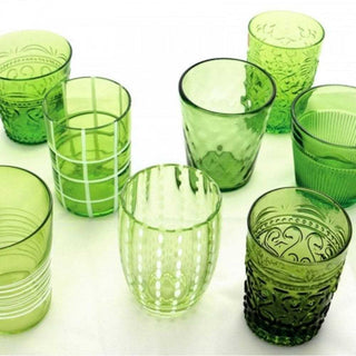 Zafferano Melting Pot box of 6 glasses in assorted unicolour green - Buy now on ShopDecor - Discover the best products by ZAFFERANO design