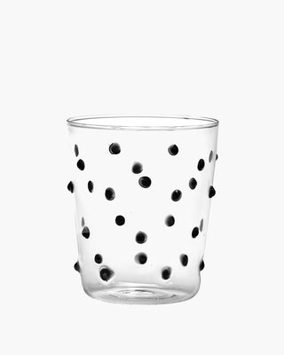 Zafferano Party Tumbler transparent glasses with polka dots 45 cl-15.22 oz Black - Buy now on ShopDecor - Discover the best products by ZAFFERANO design