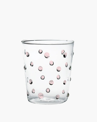 Zafferano Party Tumbler transparent glasses with polka dots 45 cl-15.22 oz Pink - Buy now on ShopDecor - Discover the best products by ZAFFERANO design