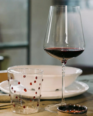 Zafferano Party Tumbler transparent glasses with polka dots 45 cl-15.22 oz - Buy now on ShopDecor - Discover the best products by ZAFFERANO design