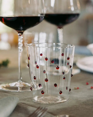 Zafferano Party Tumbler transparent glasses with polka dots 45 cl-15.22 oz - Buy now on ShopDecor - Discover the best products by ZAFFERANO design