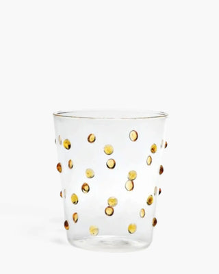 Zafferano Party Tumbler transparent glasses with polka dots 45 cl-15.22 oz Yellow - Buy now on ShopDecor - Discover the best products by ZAFFERANO design