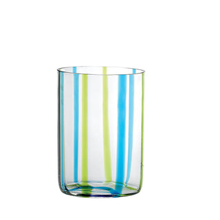 Zafferano Tirache tumbler coloured glass Zafferano Aquamarine/Green - Buy now on ShopDecor - Discover the best products by ZAFFERANO design
