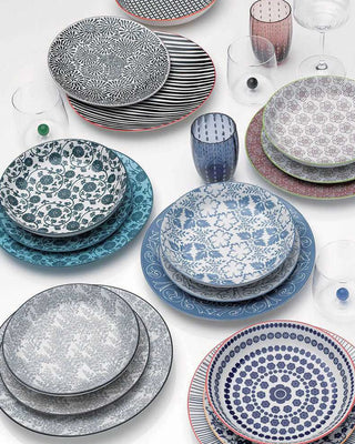 Zafferano Tue dinner plate diam. 26,5 cm ocean flowers decoration - Buy now on ShopDecor - Discover the best products by ZAFFERANO design