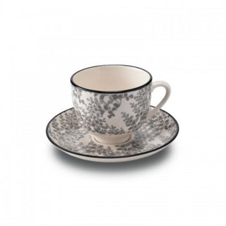 Zafferano Tue porcelain Coffee cup with small plate grey - Buy now on ShopDecor - Discover the best products by ZAFFERANO design