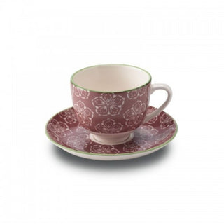 Zafferano Tue porcelain Coffee cup with small antique rose - Buy now on ShopDecor - Discover the best products by ZAFFERANO design