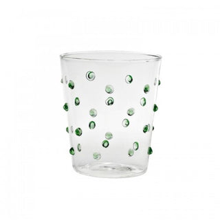 Zafferano Party Tumbler transparent glasses with polka dots Zafferano Green - Buy now on ShopDecor - Discover the best products by ZAFFERANO design