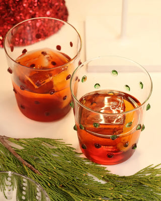 Zafferano Party Tumbler transparent glasses with polka dots 45 cl-15.22 oz - Buy now on ShopDecor - Discover the best products by ZAFFERANO design