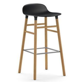 Normann Copenhagen Form oak bar stool with polypropylene seat h. 75 cm. - Buy now on ShopDecor - Discover the best products by NORMANN COPENHAGEN design
