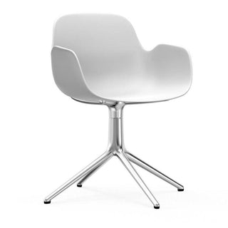 Normann Copenhagen Form polypropylene swivel armchair with 4 aluminium legs - Buy now on ShopDecor - Discover the best products by NORMANN COPENHAGEN design