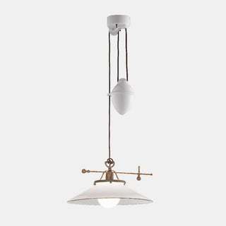 Il Fanale Country Saliscendi Ceramica grande pendant lamp glass - Buy now on ShopDecor - Discover the best products by IL FANALE design