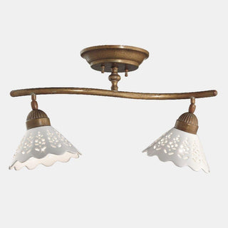 Il Fanale Fior Di Pizzo Binario 2 Luci ceiling lamp - Ceramic - Buy now on ShopDecor - Discover the best products by IL FANALE design