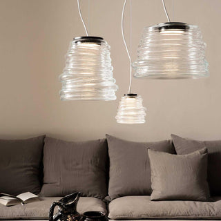 Karman Bibendum LED suspension lamp diam. 30 cm. with glass lampshade - Buy now on ShopDecor - Discover the best products by KARMAN design
