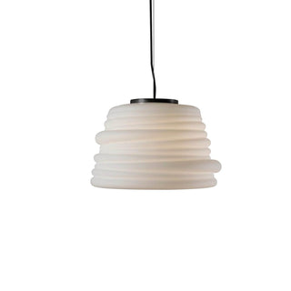 Karman Bibendum LED suspension lamp diam. 35 cm. with glass lampshade White - Buy now on ShopDecor - Discover the best products by KARMAN design
