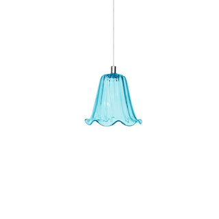 Karman Ceraunavolta suspension lamp "C" shape in glass Tiffany blue - Buy now on ShopDecor - Discover the best products by KARMAN design