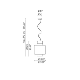 Karman Kimono LED suspension lamp diam. 50 cm. - Buy now on ShopDecor - Discover the best products by KARMAN design