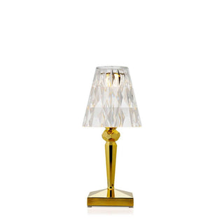 Kartell Battery metallized portable table lamp indoor Kartell Gold GG - Buy now on ShopDecor - Discover the best products by KARTELL design
