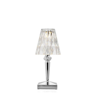 Kartell Battery metallized portable table lamp indoor Kartell Chrome XX - Buy now on ShopDecor - Discover the best products by KARTELL design