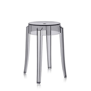 Kartell Charles Ghost stool H. 46 cm. Kartell Smoke grey P9 - Buy now on ShopDecor - Discover the best products by KARTELL design