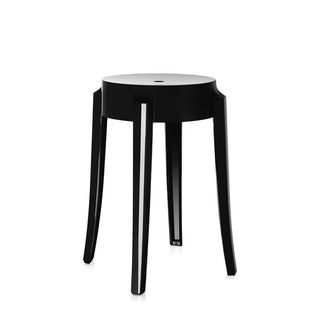 Kartell Charles Ghost stool H. 46 cm. Kartell Black E6 - Buy now on ShopDecor - Discover the best products by KARTELL design