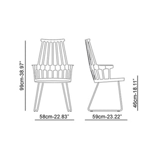 Kartell Comback armchair with sled base - Buy now on ShopDecor - Discover the best products by KARTELL design
