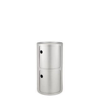 Kartell Componibili Big container with 2 drawers H. 76.5 cm. Kartell Silver SI - Buy now on ShopDecor - Discover the best products by KARTELL design