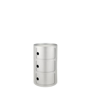Kartell Componibili Big container with 3 drawers H. 69.5 cm. Kartell Silver SI - Buy now on ShopDecor - Discover the best products by KARTELL design