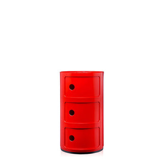 Kartell Componibili container with 3 drawers Kartell Red 10 - Buy now on ShopDecor - Discover the best products by KARTELL design