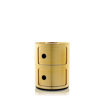 Kartell Componibili metallized container with 2 drawers Kartell Gold GG - Buy now on ShopDecor - Discover the best products by KARTELL design