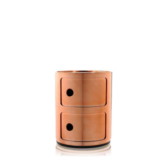 Kartell Componibili metallized container with 2 drawers Kartell Copper RR - Buy now on ShopDecor - Discover the best products by KARTELL design