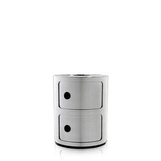 Kartell Componibili metallized container with 2 drawers Kartell Chrome XX - Buy now on ShopDecor - Discover the best products by KARTELL design