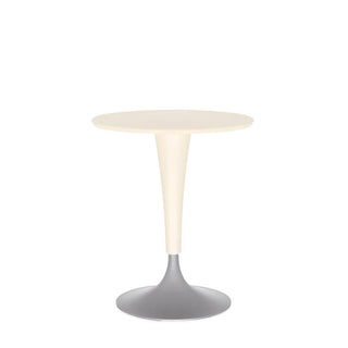 Kartell Dr.NA side table with steel base Kartell Wax white 1N - Buy now on ShopDecor - Discover the best products by KARTELL design