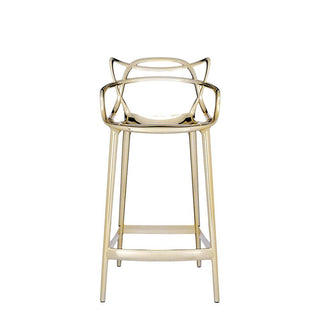 Kartell Masters metallized stool with seat H. 65 cm. Kartell Gold GG - Buy now on ShopDecor - Discover the best products by KARTELL design