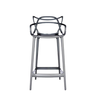 Kartell Masters metallized stool with seat H. 65 cm. Kartell Titane TT - Buy now on ShopDecor - Discover the best products by KARTELL design