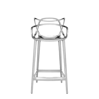 Kartell Masters metallized stool with seat H. 65 cm. Kartell Chrome XX - Buy now on ShopDecor - Discover the best products by KARTELL design
