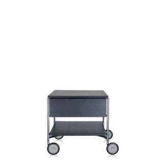 Kartell Mobil chest of drawers with 1 drawer, 1 shelf and wheels Kartell Matt slate L5 - Buy now on ShopDecor - Discover the best products by KARTELL design