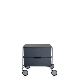 Kartell Mobil chest of drawers with 2 drawers and wheels Kartell Matt slate L5 - Buy now on ShopDecor - Discover the best products by KARTELL design
