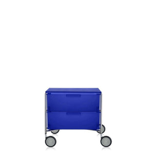Kartell Mobil chest of drawers with 2 drawers and wheels Kartell Cobalt blue L2 - Buy now on ShopDecor - Discover the best products by KARTELL design