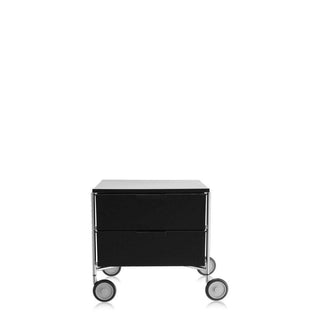 Kartell Mobil chest of drawers with 2 drawers and wheels Kartell Glossy smoke grey L8 - Buy now on ShopDecor - Discover the best products by KARTELL design