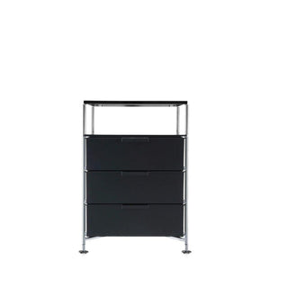 Kartell Mobil chest of drawers with 3 drawers and 1 shelf Kartell Glossy smoke grey L8 - Buy now on ShopDecor - Discover the best products by KARTELL design