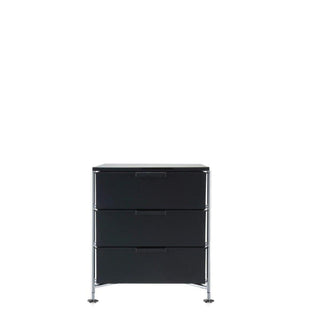 Kartell Mobil chest of drawers with 3 drawers Kartell Glossy smoke grey L8 - Buy now on ShopDecor - Discover the best products by KARTELL design