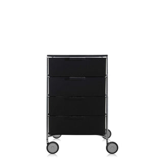 Kartell Mobil chest of drawers with 4 drawers and wheels Kartell Glossy smoke grey L8 - Buy now on ShopDecor - Discover the best products by KARTELL design
