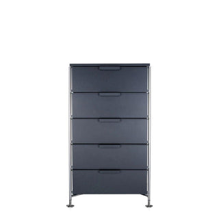 Kartell Mobil chest of drawers with 5 drawers Kartell Matt slate L5 - Buy now on ShopDecor - Discover the best products by KARTELL design