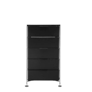 Kartell Mobil chest of drawers with 5 drawers Kartell Glossy smoke grey L8 - Buy now on ShopDecor - Discover the best products by KARTELL design
