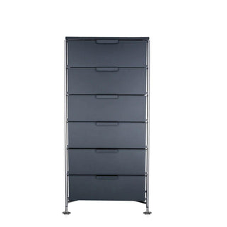 Kartell Mobil chest of drawers with 6 drawers Kartell Matt slate L5 - Buy now on ShopDecor - Discover the best products by KARTELL design