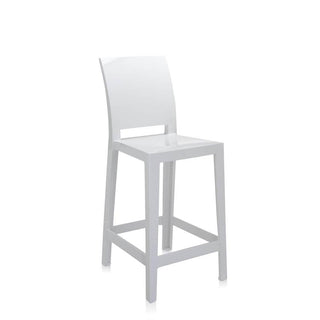 Kartell One More Please stool with seat H. 65 cm. Kartell Glossy white E5 - Buy now on ShopDecor - Discover the best products by KARTELL design
