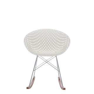 Kartell Smatrik rocking chair with chromed legs Kartell White 03 - Buy now on ShopDecor - Discover the best products by KARTELL design