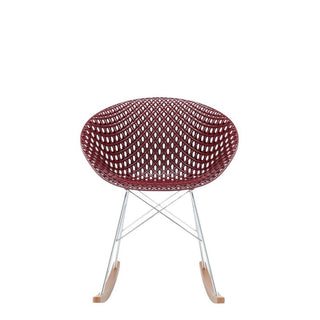 Kartell Smatrik rocking chair with chromed legs Kartell Plum PR - Buy now on ShopDecor - Discover the best products by KARTELL design