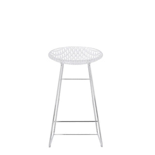 Kartell Smatrik stool with chromed legs for indoor use Kartell Crystal B4 - Buy now on ShopDecor - Discover the best products by KARTELL design